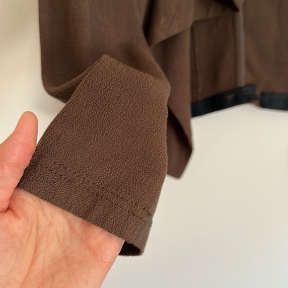 Pure DKNY Chocolate Brown Draped Wrap Jacket - Picture 6 of 9